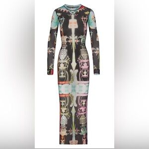 SKIMS Summer Mesh Long Sleeve Dress - Orchid Cabinet (Size S)